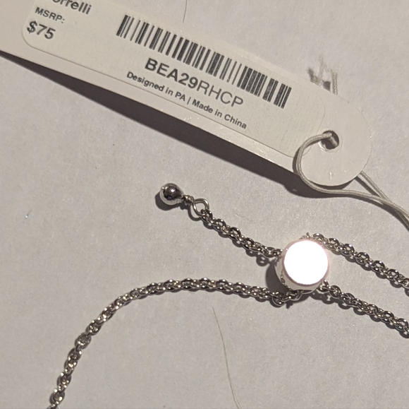 Sorrelli Silver Bracelet with Red and White Gems - Picture 3 of 5